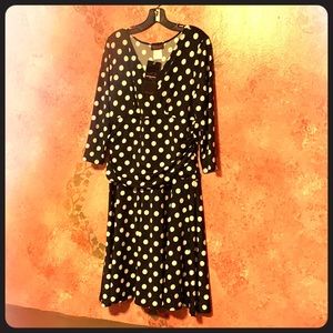 Perfect never worn new Rekucci  dot print dress!!!